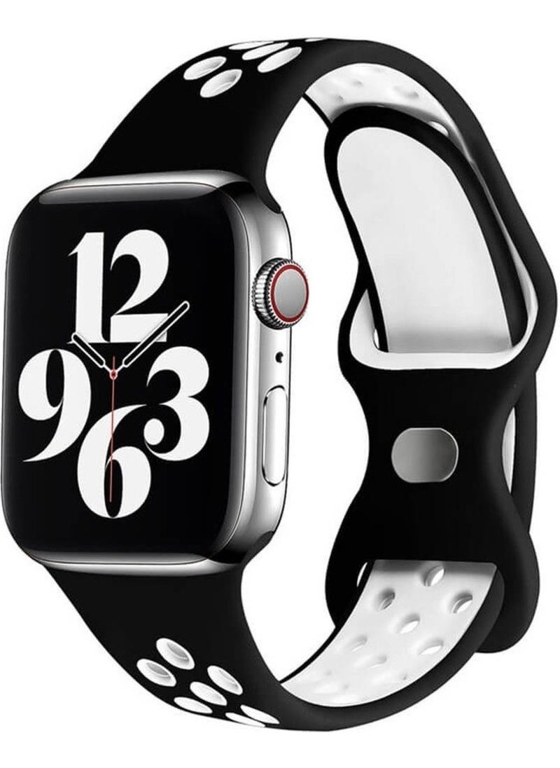 Koodmax - Apple Watch Perforated Nike Sport Band Strap Series 9 Ultra 2 Compatible S-M 42 44 45MM - Image 1