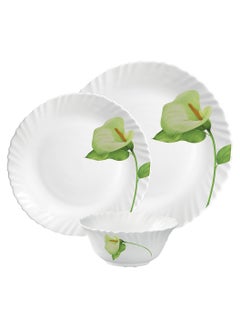 Laopala La Opala Classic 38 Pcs Dinner Sets Glass Material  Plates Ivory Blush Dinner Set Microwave Safe & Dishwasher Safe Minimalist Style Lightweight Bowls, Cups, Plates Set-Reusable  - Image 1