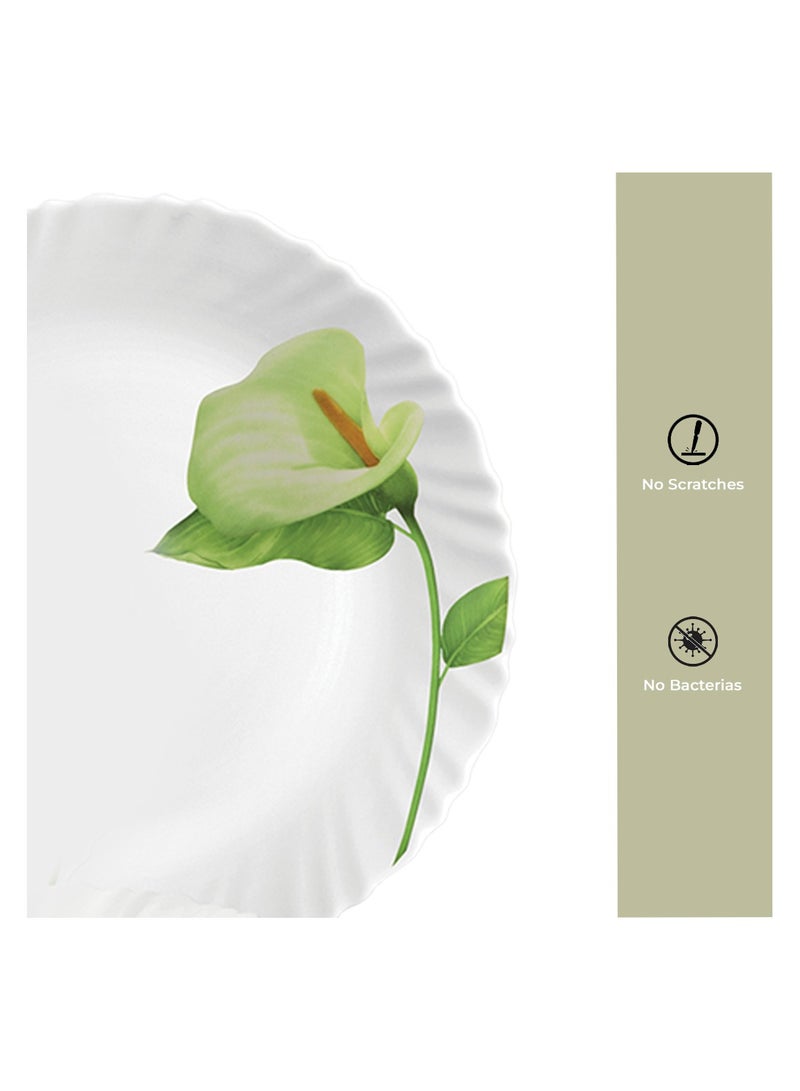 لاوبالا طقم عشاء كلاسيكي من La Opala مكون من 38 قطعة من مادة زجاجية، طقم عشاء عاجي أحمر الخدود، آمن للاستخدام في الميكروويف وغسالة الأطباق، طراز بسيط، أوعية وأكواب وأطباق قابلة لإعادة الاستخدام - Image 3