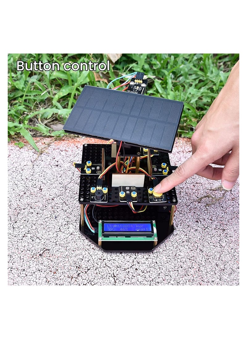 Keyestudio - Solar Tracking Kit Electronic Kit for Arduino Includes Smart Phone Charging Module Temperature and Humidity Sensor Light Sensor Educational Programming Gift for Kids and Students - Image 1
