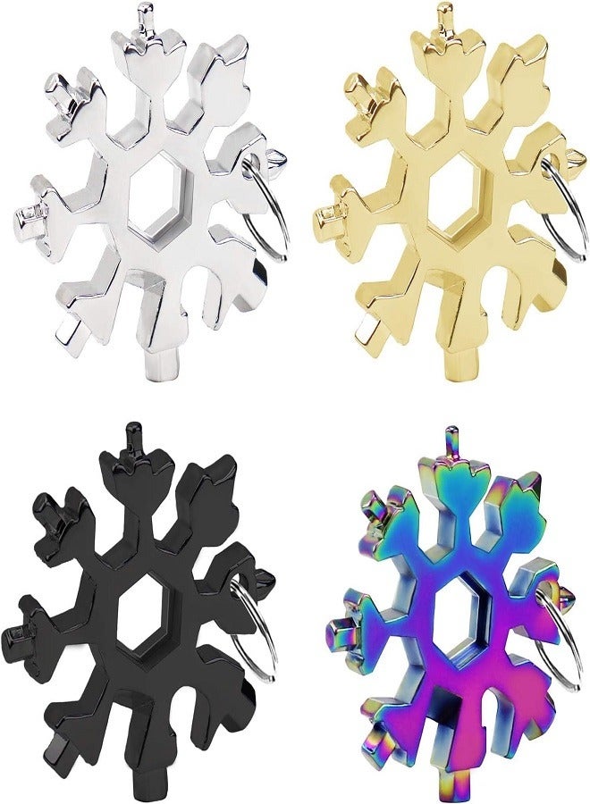 18-In-1 Snowflake Shaped Stainless Steel Multi-purpose Tool Multicolour 6.5cm  - Image 2