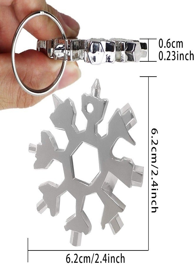 18-In-1 Snowflake Shaped Stainless Steel Multi-purpose Tool Multicolour 6.5cm  - Image 3