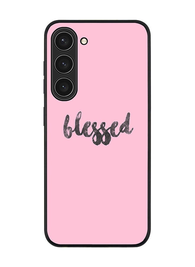 Rugged Black edge case for Samsung Galaxy S23 Plus 5G Slim fit Soft Case Flexible Rubber Edges Anti Drop TPU Gel Thin Cover - Blessed