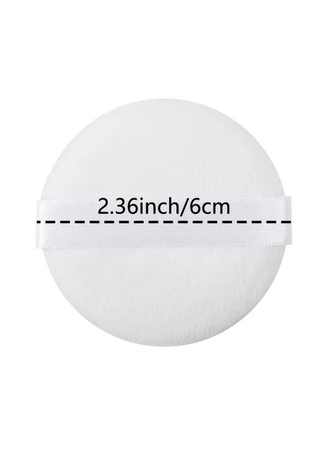 20 حقيبة من مساحيق التجميل المستديرة البيضاء مادة PU محبة للماء خالية من العطور لجميع أنواع البشرة - Image 5