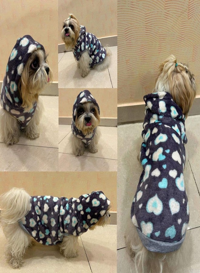 Lulala Plush Dog Pullover, Polka Dot Pattern, Navy Blue and Teal (only for Puppies and Kitten)(8INCH) - Image 5