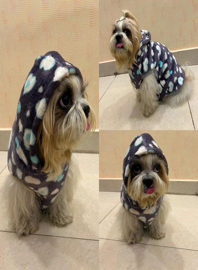 Lulala Plush Dog Pullover, Polka Dot Pattern, Navy Blue and Teal (only for Puppies and Kitten)(8INCH) - Image 2