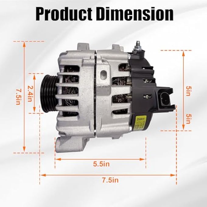 BABERGOU 13.5V 180AMP Alternator replace 37300-3L060 373003L060 Compatible with Hyundai Palisade 3.8L 2020-2023 Compatible with Kia Telluride 3.8L 2020-2022 - Image 5