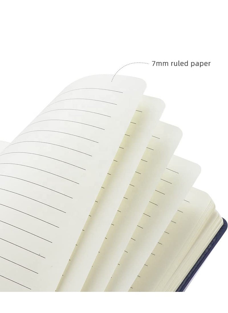 Classic Lined Hard Cover Notebook A5 Journal Notebook Diary Writing Pads Notebooks with Pen Holder Pack of 1 Black