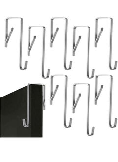 Oasisgalore 12 Pack Adjustable Over The Door Hooks,Stainless Steel Door Hooks  for Clothes, Hats, Keys, Bags.  - Image 1