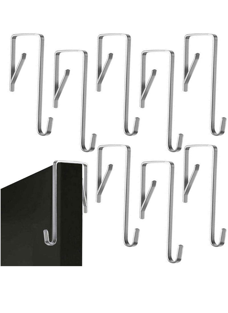 Oasisgalore 12 Pack Adjustable Over The Door Hooks,Stainless Steel Door Hooks  for Clothes, Hats, Keys, Bags.  - Image 1