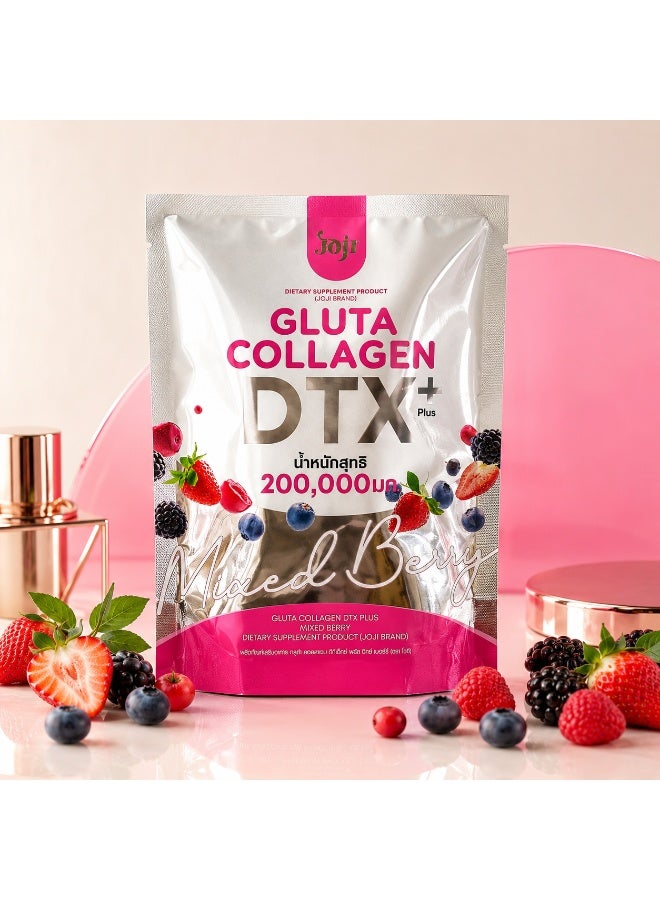 JOJI Gluta Collagen DTX Mixed Berry | 200,000mg Collagen & Glutathione | Skin Brightening & Detox | 10 Sachets (20g Each) - 200g - Image 1