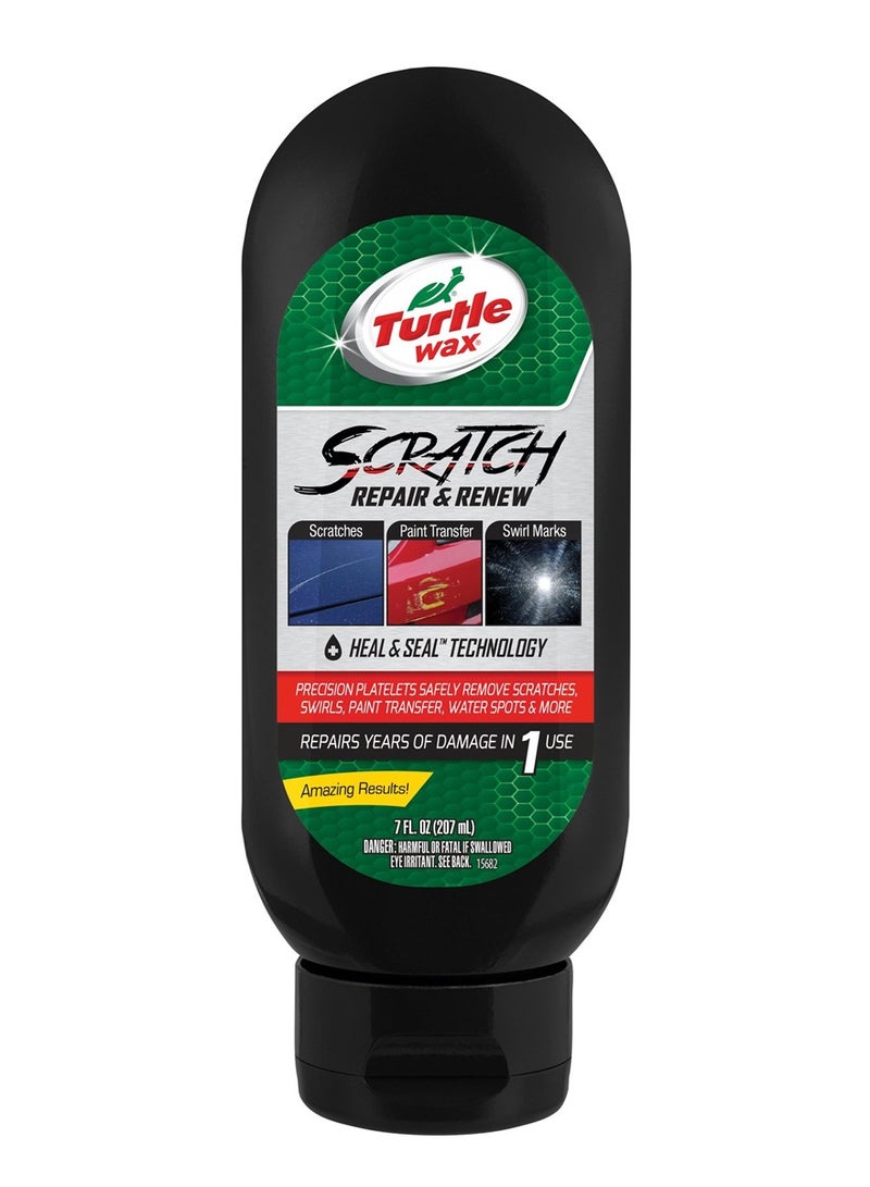 TurtleWax Turtle Wax Scratch Repair & Renew 207ml Car Scratch Remover Polish, Paint Scratch Repair Compound, Swirl Mark Remover, Paint Transfer Remover, Water Spot Remover, Car Paint Restorer, Surface Polish, Car Detailing Scratch Repair Cream . - Image 2