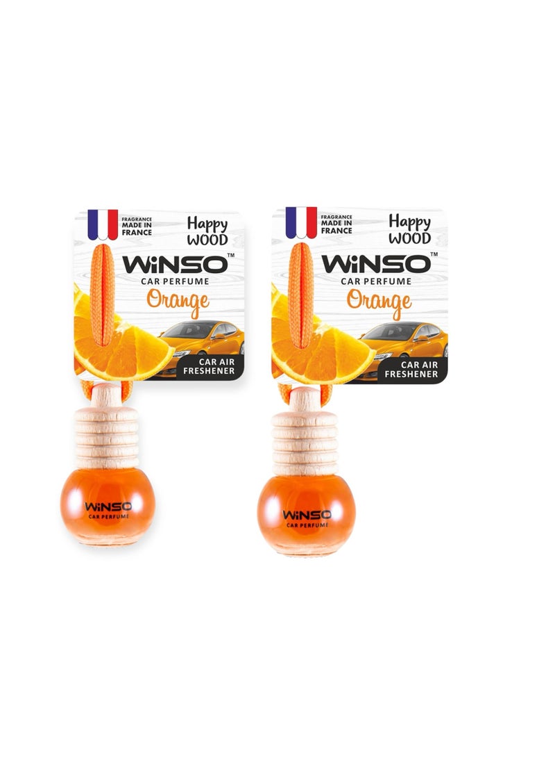 وينسو معطر جو فاخر – Happy Wood Orange عطر ذو رائحة غريبة وساحرة. العطر مصنوع في فرنسا C160 (عبوة من قطعتين) - Image 1