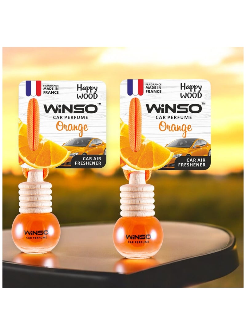 وينسو معطر جو فاخر – Happy Wood Orange عطر ذو رائحة غريبة وساحرة. العطر مصنوع في فرنسا C160 (عبوة من قطعتين) - Image 2
