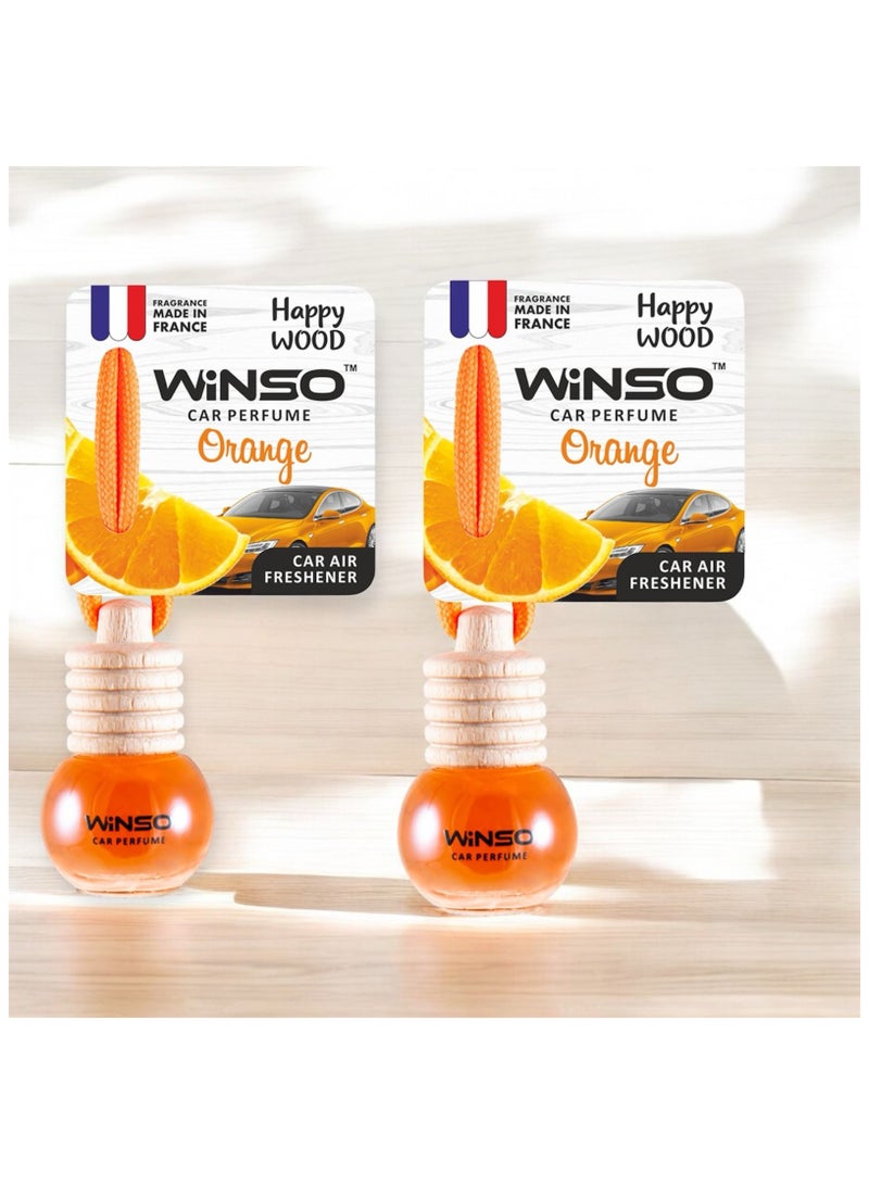 وينسو معطر جو فاخر – Happy Wood Orange عطر ذو رائحة غريبة وساحرة. العطر مصنوع في فرنسا C160 (عبوة من قطعتين) - Image 3