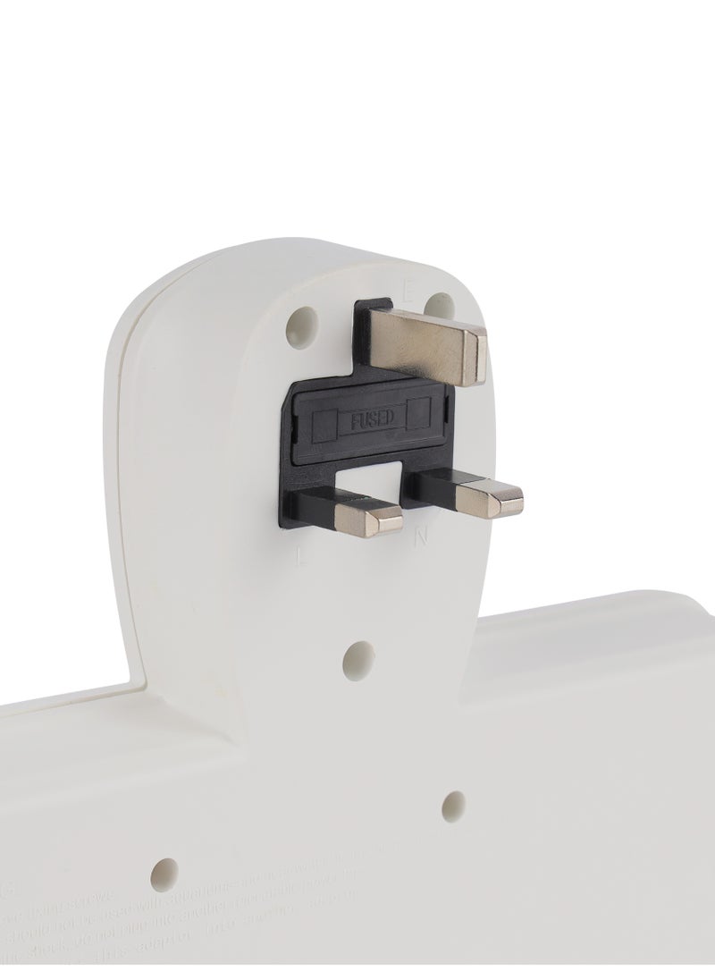 Olsenmark Olsenmark Multi Plug Extension Socket with USB, 2 Way Electrical Outlet Extender with 2 USB, Wall Charger, Universal Plug Adapter, Charging Station for Home, Office, Kitchen, Individually Switched  - Image 5