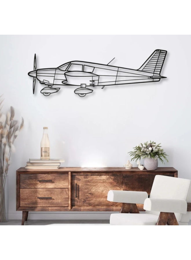 PA-28-140 Metal Wall Decoration with Airplane Motif - Piper Cherokee - Image 1