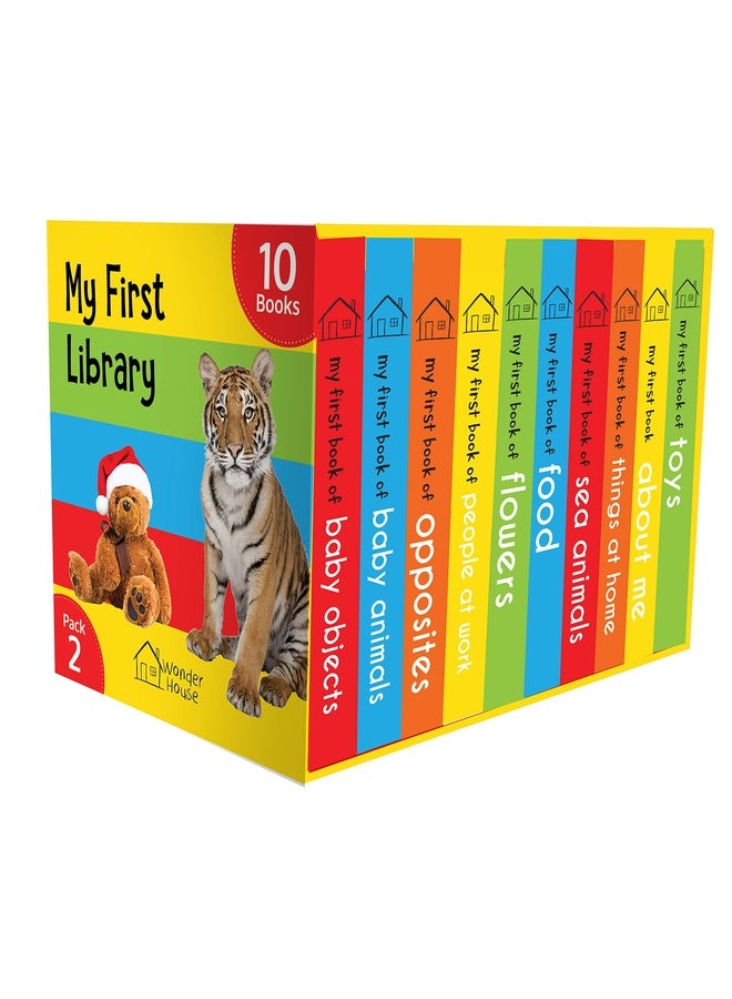My First Library Pack 2: Boxset of 10 Board Books for Kids (Pack 2) | Includes Baby Objects, Baby Animals, Opposites, People at Work, Flowers, Food, Sea Animals, Things at Home, About Me & Toys | Early Learning Board Books for Babies, Toddlers & Preschoolers | Ages 0-3 Years