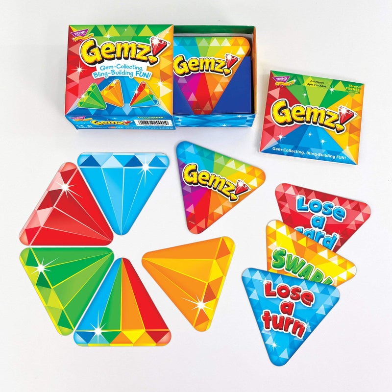 Gemz Three Corner Strategy Game by TREND enterprises Inc FamilyFriendly Card Games