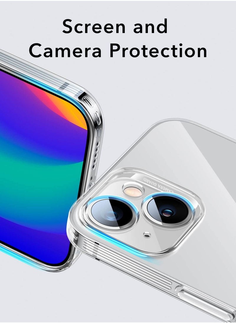 اي اس ار - حافظة Air Armor متوافقة مع حافظة iPhone 14 Plus، حماية من السقوط بدرجة عسكرية، زوايا حماية هوائية ممتصة للصدمات، مقاومة للاصفرار، ظهر أكريليك صلب مقاوم للخدش، شفاف - Image 1