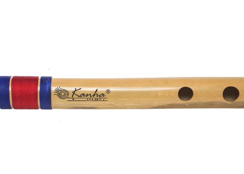 Kanha Flutes C Scale Sharp Medium Assam Bamboo Flute Musical Instrument Size 18 Inch Bansuri Right Handed With Cover - Image 2