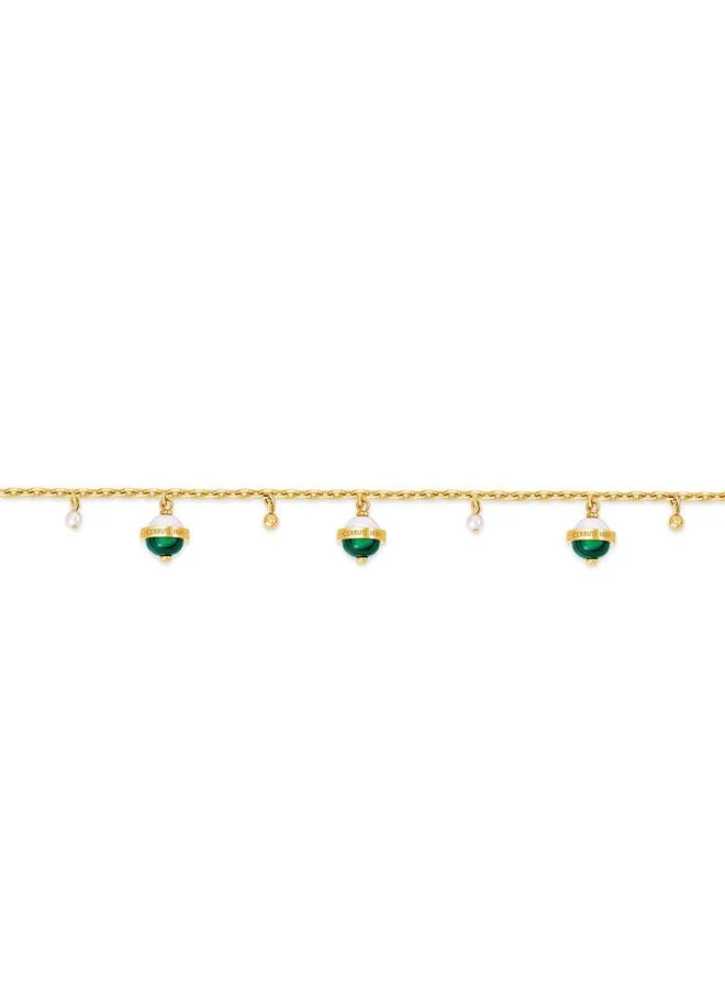 CERRUTI 1881 Luciana Gold Plated Stainless Steel Chain Bracelet for Women 170mm
