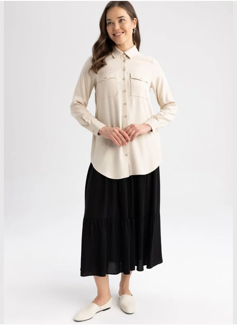 DeFacto Woman Tiered Woven Skirt