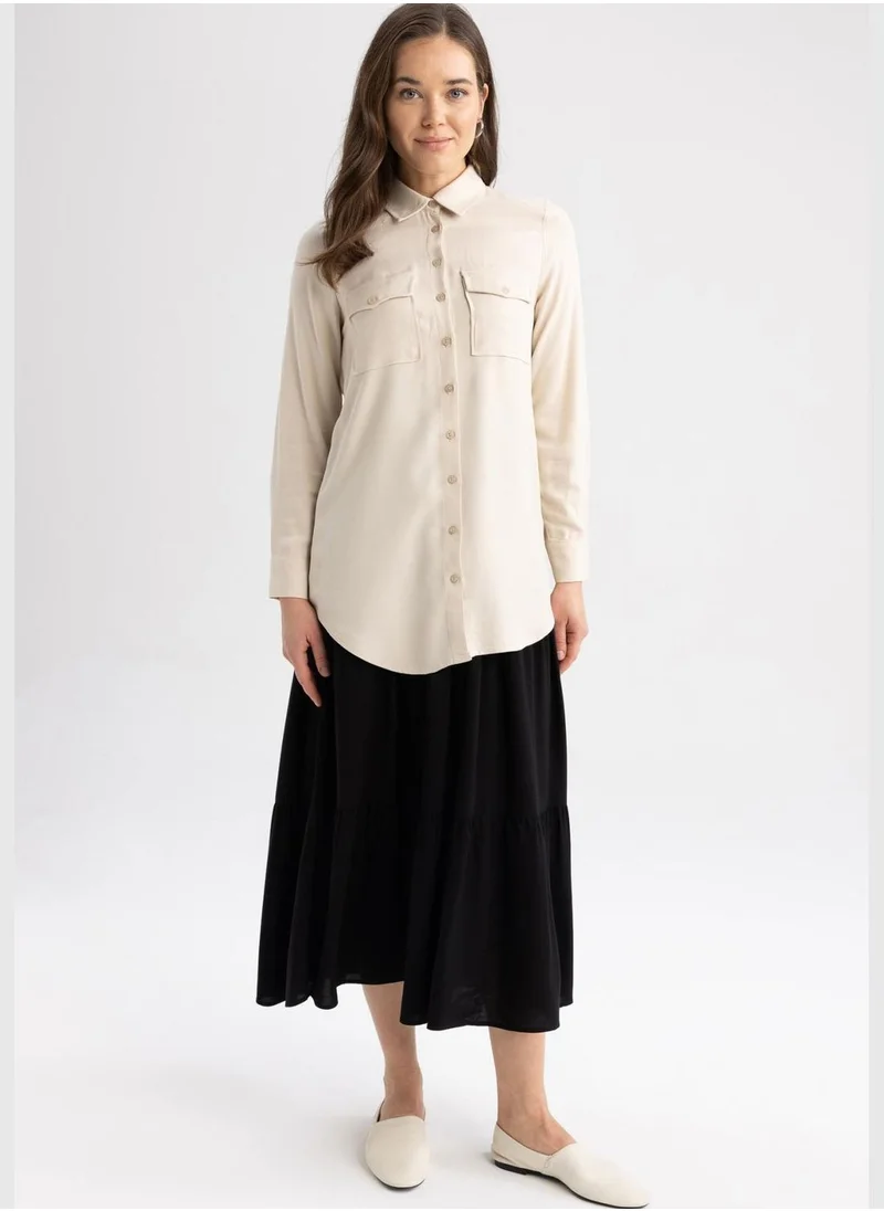 DeFacto Woman Tiered Woven Skirt