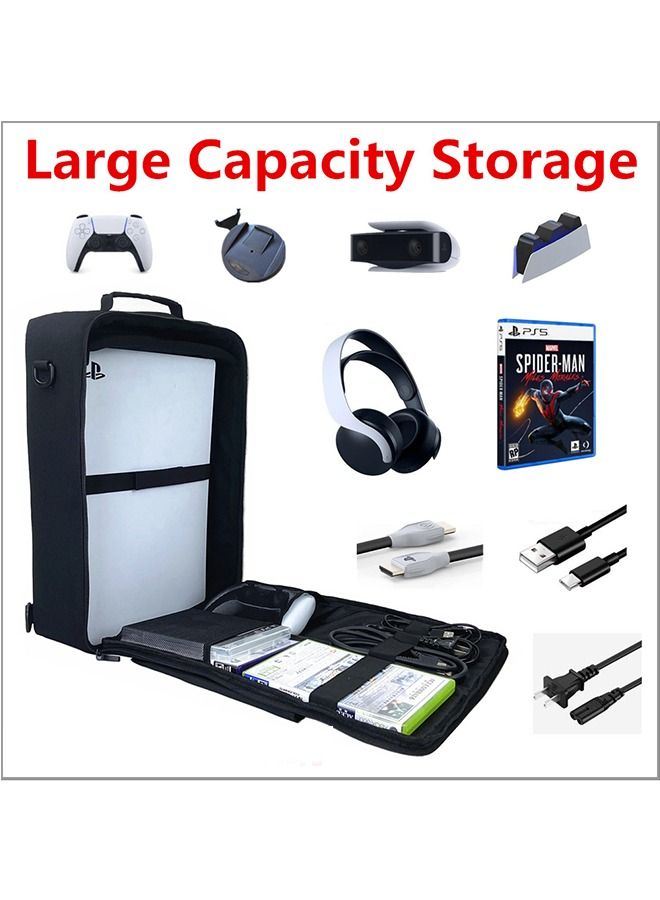 Flash Hawk حقيبة ظهر PS5 ذات سعة كبيرة لأجهزة PS5/PS4/PS4 Pro/Xbox - Image 3