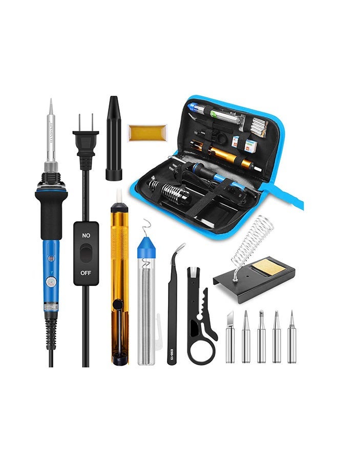 NIBEMINENT 15-Piece Adjustable Temperature Soldering Iron Tool Kit Multicolour - Image 1