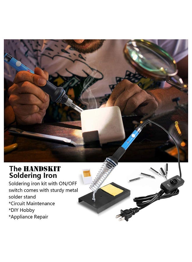 NIBEMINENT 15-Piece Adjustable Temperature Soldering Iron Tool Kit Multicolour - Image 3