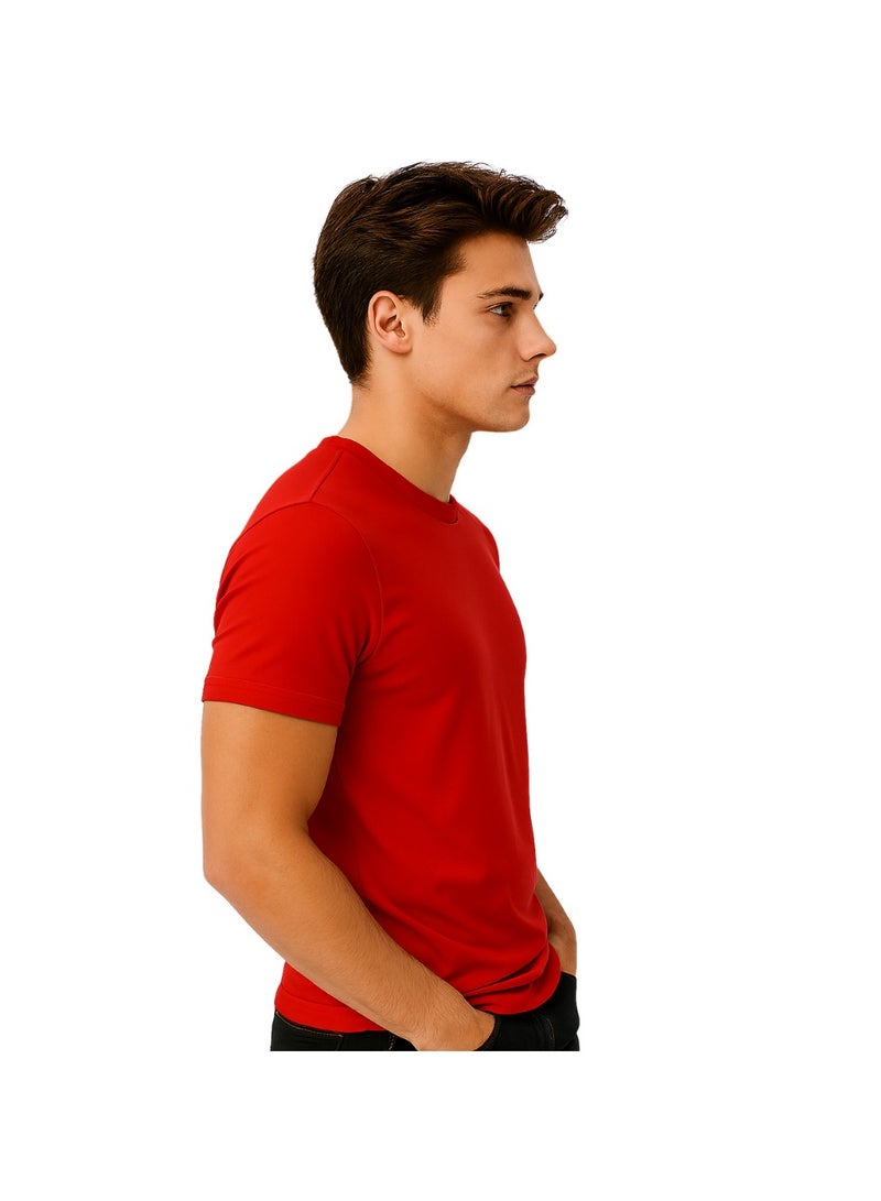 برينت شوب فور مي تي شيرت رجالي برقبة مستديرة للكبار 170 جرامًا في المتر المربع من القطن الخالص الألوان الأساسية - Image 4