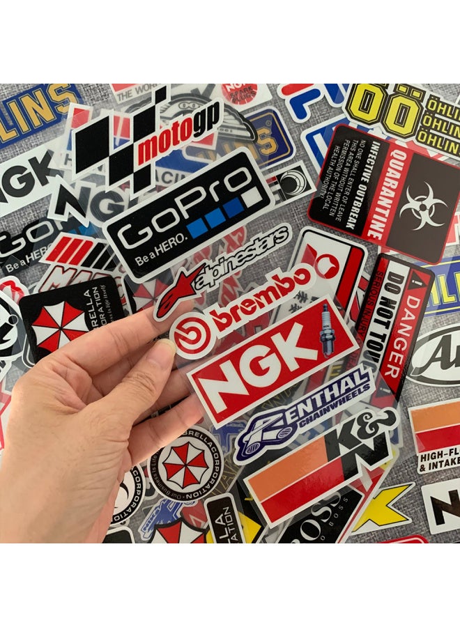 Waterproof Sunscreen Reflective Car Sticker Sponsor Motorcycle Sticker Helmet Sticker Electric Car Motorcycle Change Decoration-Color:#08 Reflective Stickers-Size:Default Items - Image 3
