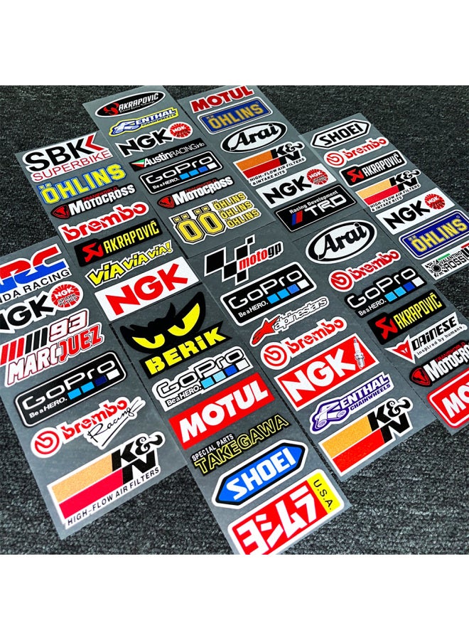 Waterproof Sunscreen Reflective Car Sticker Sponsor Motorcycle Sticker Helmet Sticker Electric Car Motorcycle Change Decoration-Color:#08 Reflective Stickers-Size:Default Items - Image 2