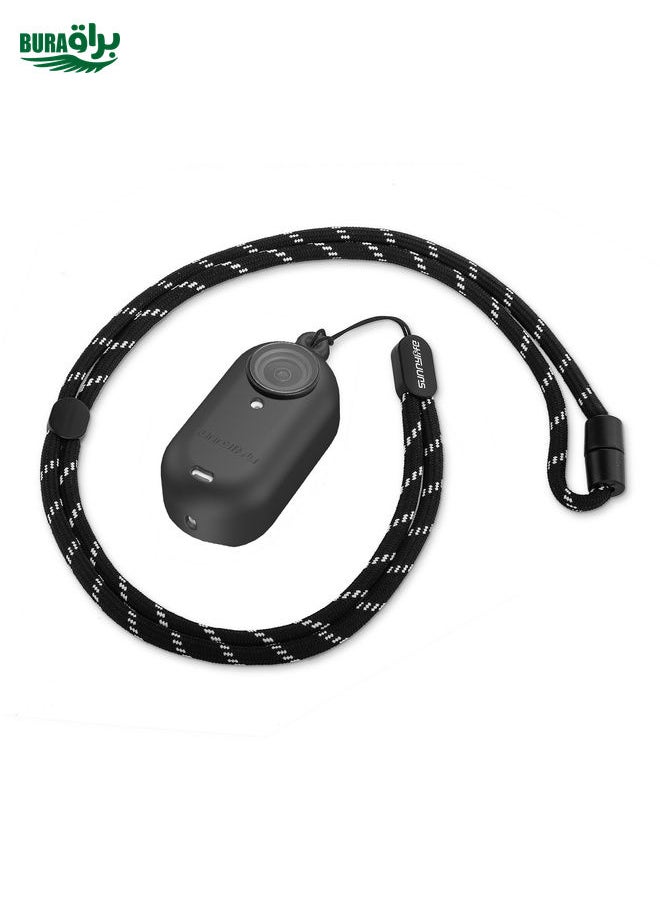 BURAQ For Insta360 Go 3 Sunnylife IST-BHT594 Camera Body Silicone Case with Lens Cap & Neck Strap(Black)  - Image 1