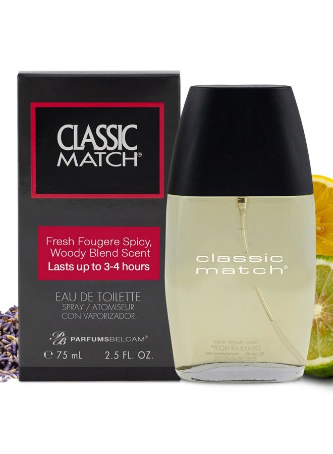 PB ParfumsBelcam رذاذ ماء تواليت CM Noir للرجال – عطر فريش فوجير، برغموت، ريحان، باتشولي، رائحة تدوم طويلاً، عطر ذكوري – 2.5 أونصة سائلة - Image 1