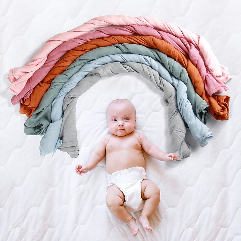 Knirose Newborn Baby Swaddle Blanket Unisex Swaddle Wrap Soft Silky Muslin Swaddle Blankets Neutral Receiving Blanket for Newborn Boys and Girls Large 47 x 47 inches120x120cm White - Image 2