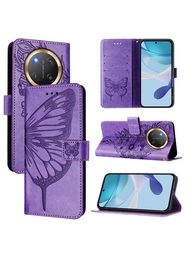 S-TOP Case For Honor X9C 5G Global Embossed Butterfly Leather Phone Case - Image 1