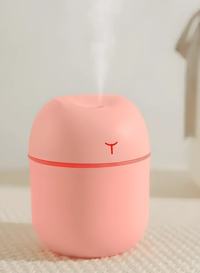 Mini Humidifier Quiet Warm lights Pink  - Image 1