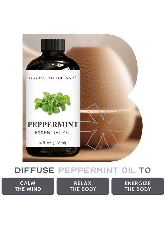 Brooklyn Botany Peppermint Essential Oil - Huge 4 Fl Oz - 100% Pure and Natural - Premium Grade with Dropper - for Aromatherapy and Diffuser - Image 5
