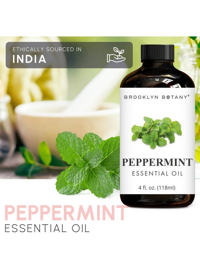 Brooklyn Botany Peppermint Essential Oil - Huge 4 Fl Oz - 100% Pure and Natural - Premium Grade with Dropper - for Aromatherapy and Diffuser - Image 4