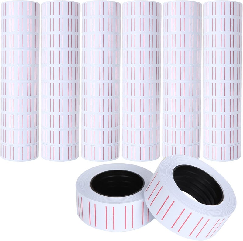 ZOEYES 60 Rolls 30000pcs Price Gun Labels for MX-5500 Labeller, White Pricemarker Label Stickers, Super Sticky Price Tag Labels Price Stickers for Retail Shop, Office, Organization Marking - Image 1
