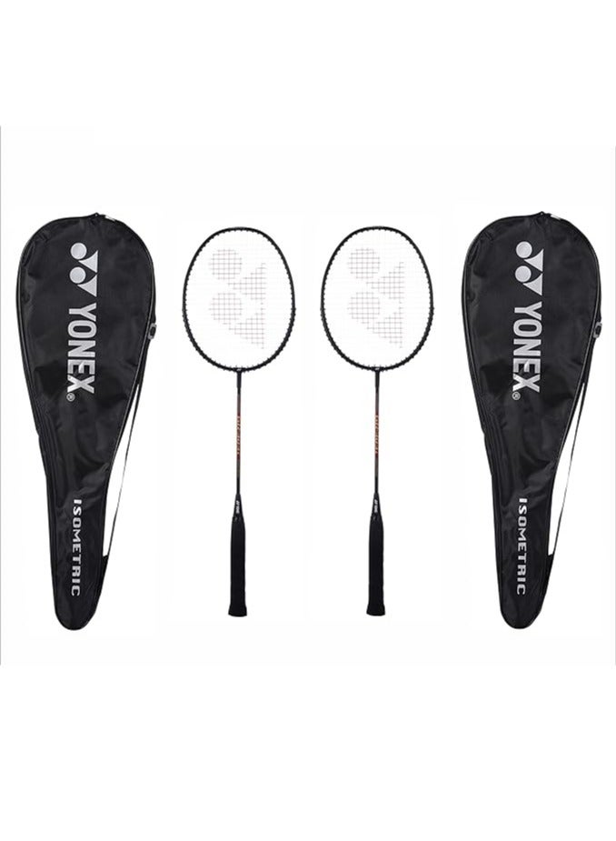 Yonex GR 303i Black | Pack Of 2 | Aluminum Badminton Racquet With Full Cover - Image 1