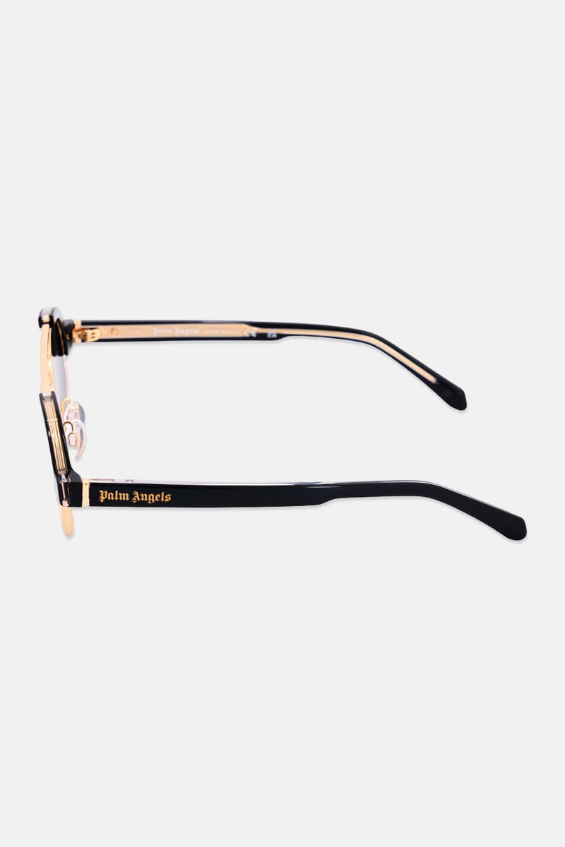 Palm Angels نظارات شمسية دائرية للرجال PERI10C حماية من الأشعة فوق البنفسجية، سوداء - Image 4