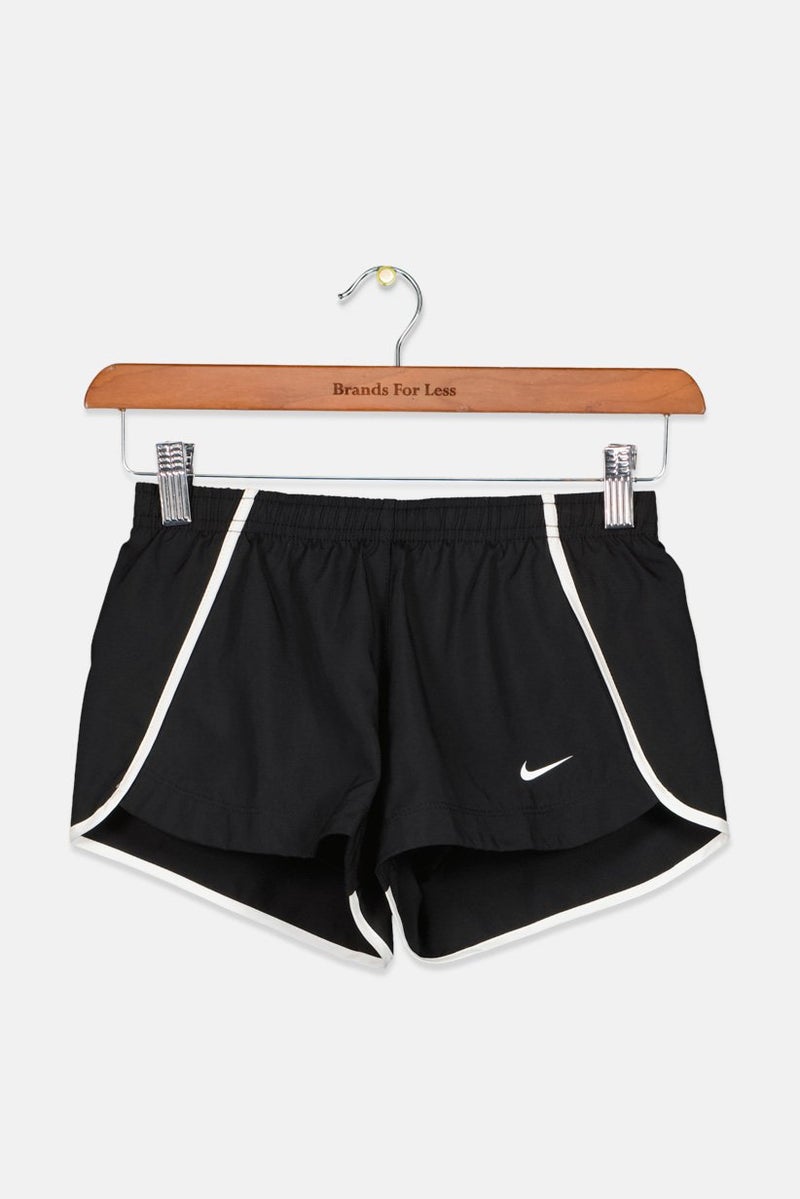 Nike شورت رياضي بناتي للأطفال، مقاس عادي، أسود - Image 1