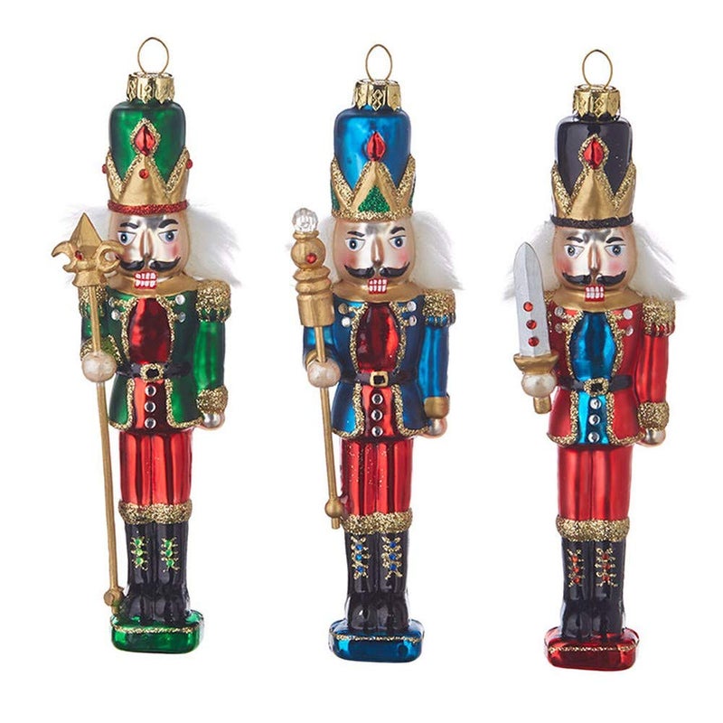RAZ Imports RAZ Imports 2020 Nutcracker Traditions 65Inch Nutcracker Hanging Ornaments Assortment of 3 Plastic Christmas Halloween Wedding Housewarming Easter