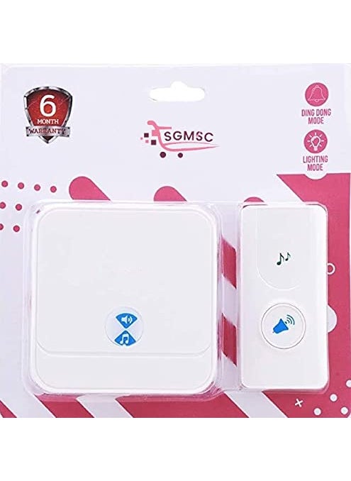 SGMSC SGMSC Long RangeWireless Remote Doorbell40M Operating RangeNo Batteries RequiredTransmitterWireless Door Chime  - Image 1