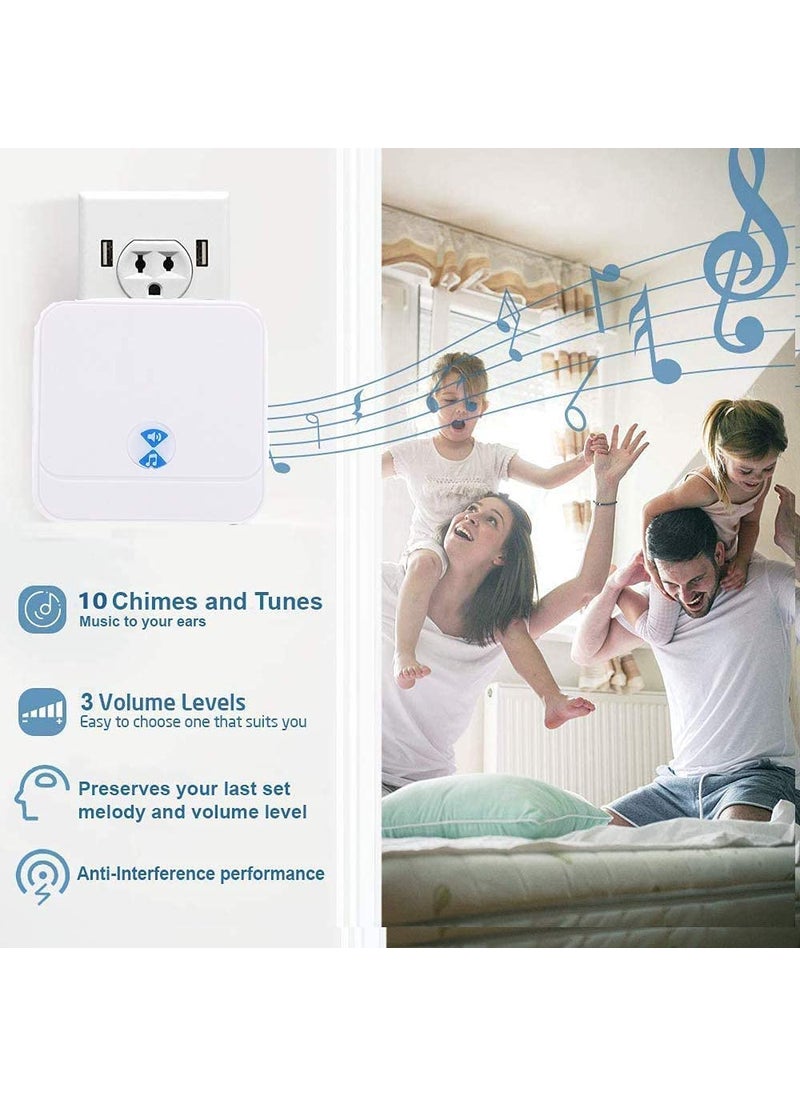 SGMSC SGMSC Long RangeWireless Remote Doorbell40M Operating RangeNo Batteries RequiredTransmitterWireless Door Chime  - Image 5