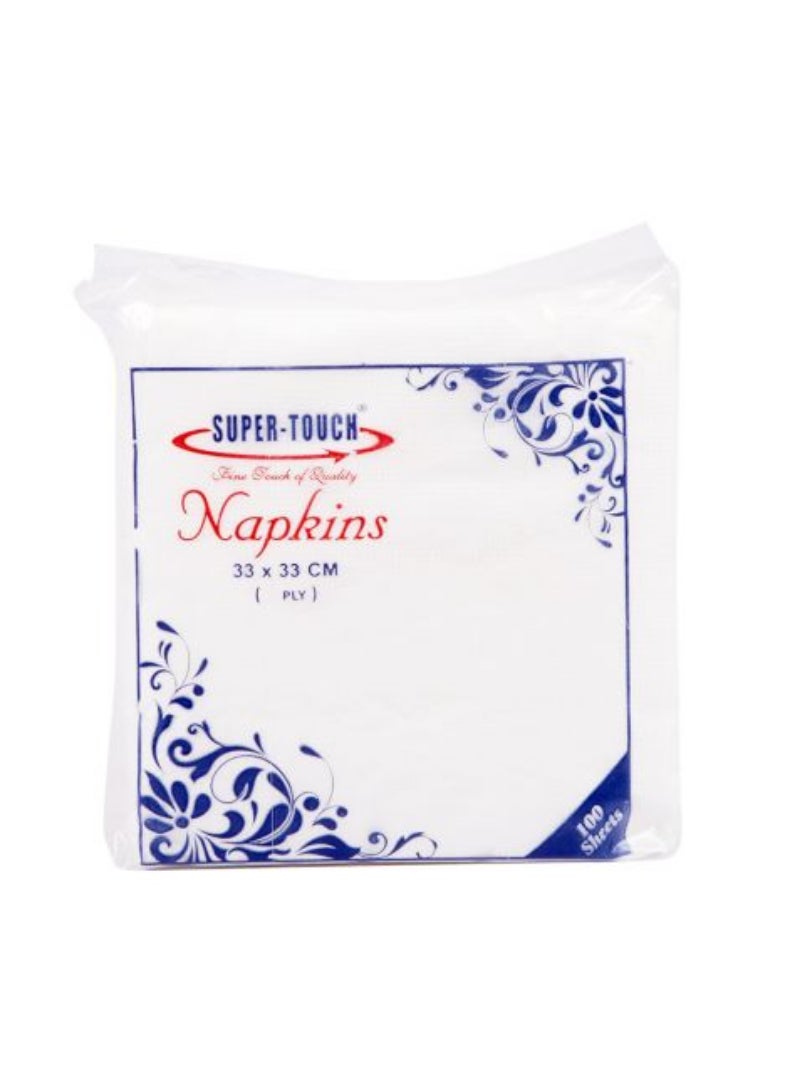 Super Touch Napkin 33 X 33 Cm 2 Ply White