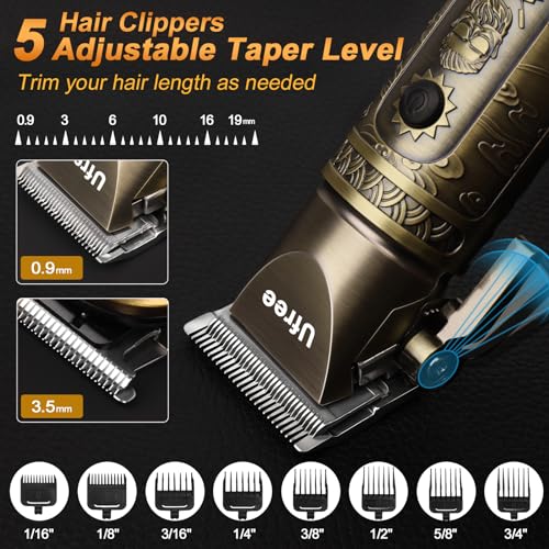 Ufree Beard Trimmer, Hair Clippers Mens Shaver Electric Razor, Hair Trimmer for Men Cordless Barber Clippers and Trimmers Set, Hair Cutting Kit for Men Grooming Gifts - Image 2